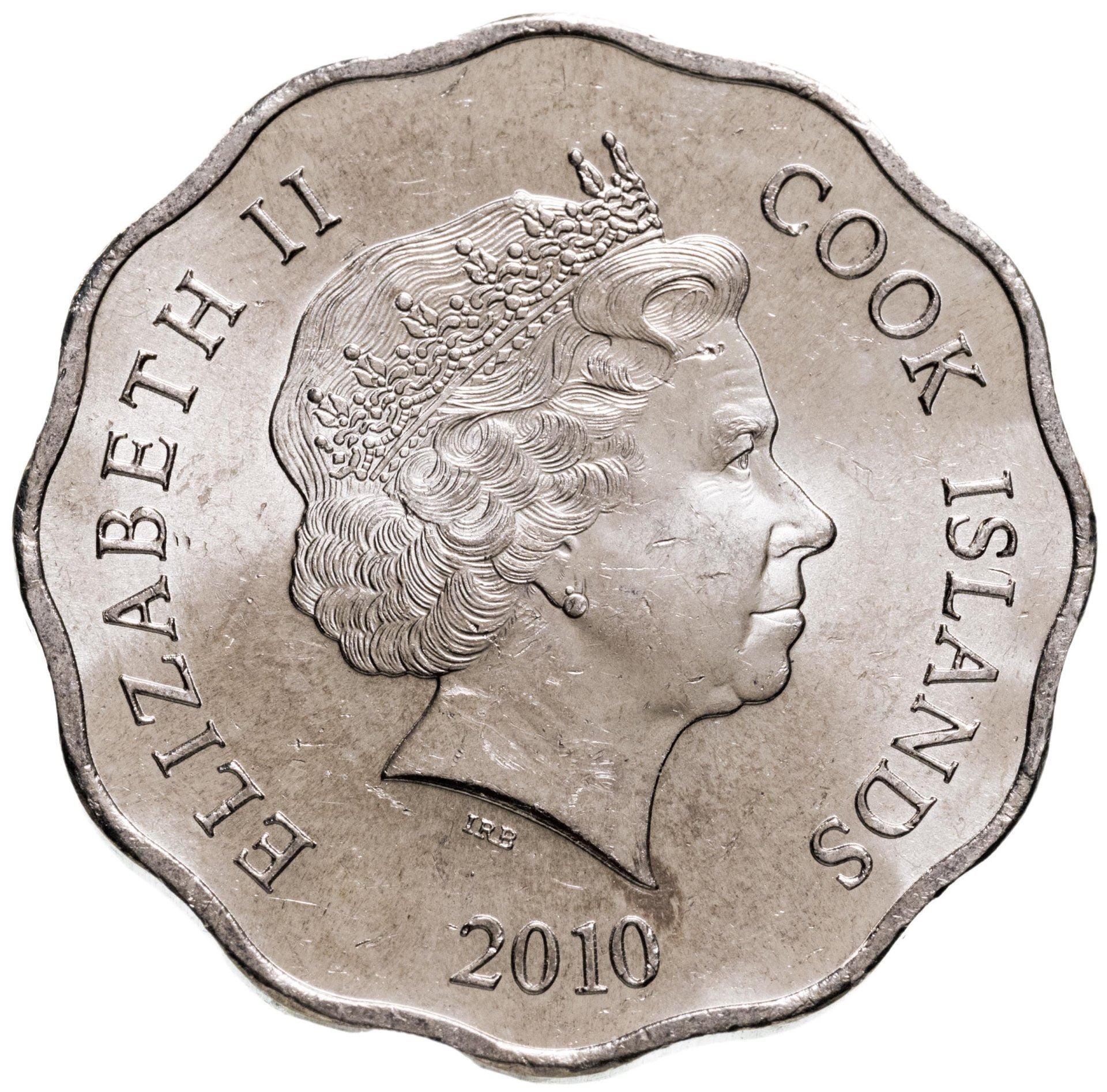 クック諸島 | 1ドル硬貨 | エリザベス2世 | タンガロア | KM:416