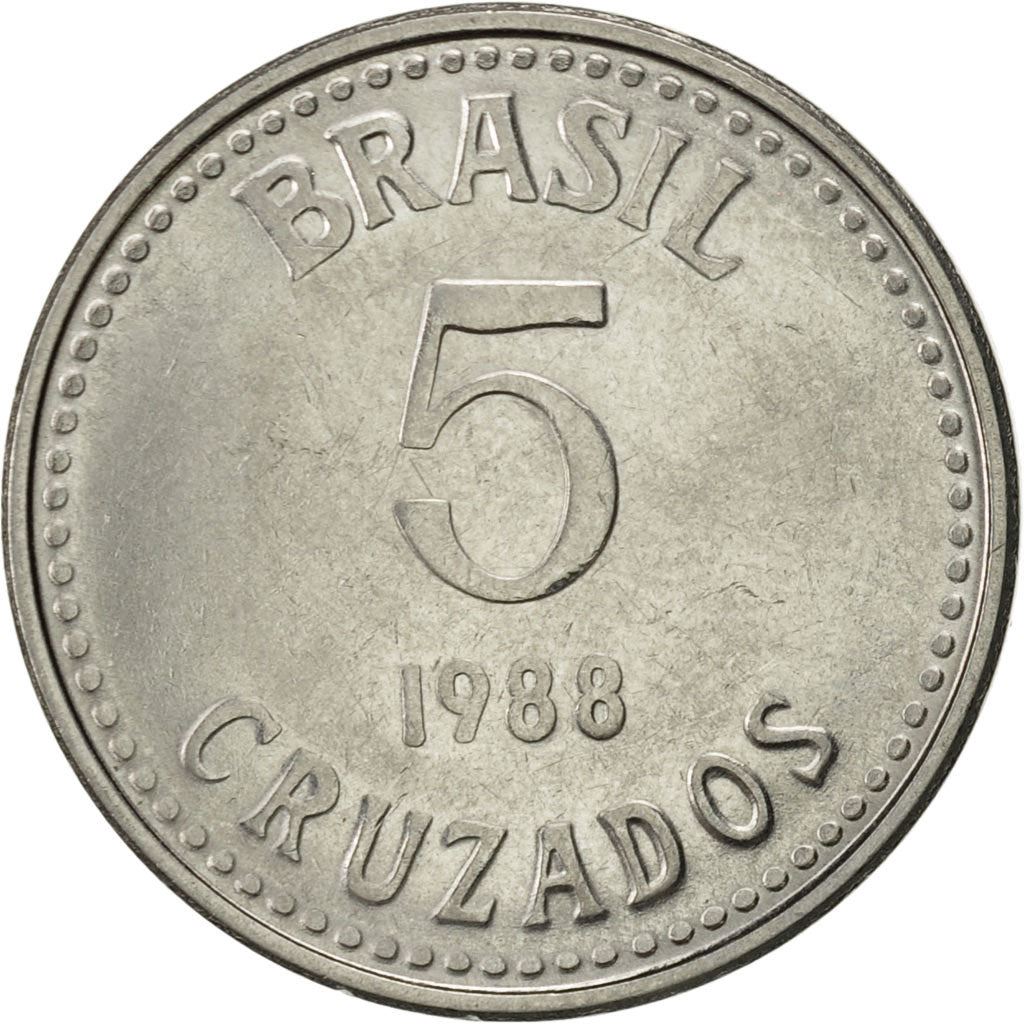 Brazil | 5 Cruzados Coin | Star | Km:606 | 1986 - 1988