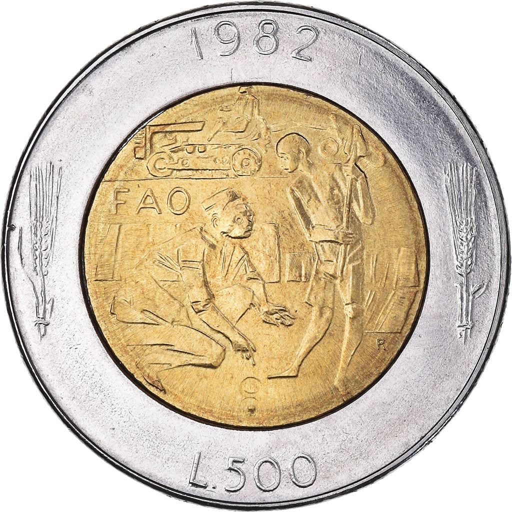 San Marino | 500 Lire Coin | FAO | Km:140 | 1982