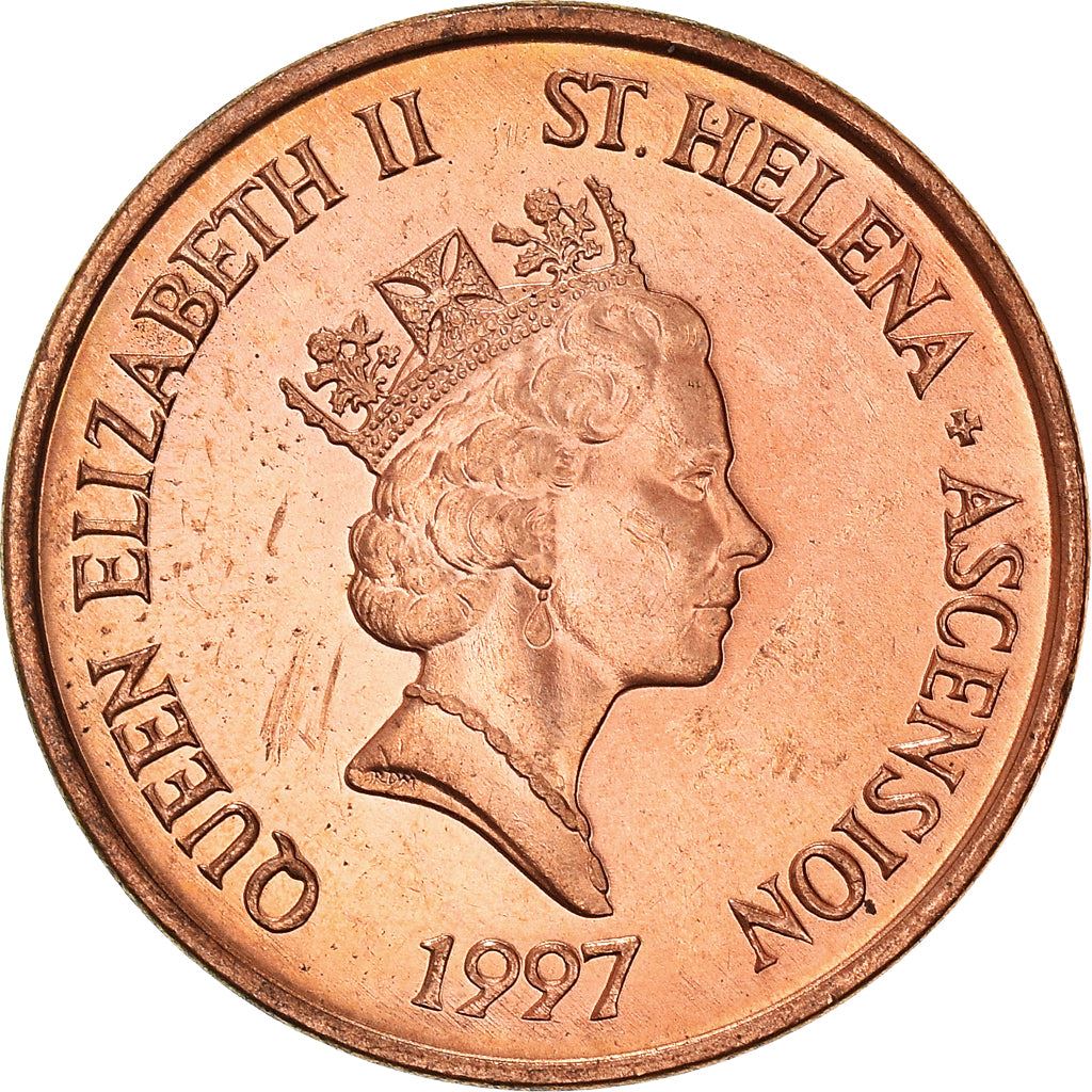 Santa Helena e Ascensão | Moeda de 1 Penny | Isabel II | Atum | Km:13A | 1997 - 2022