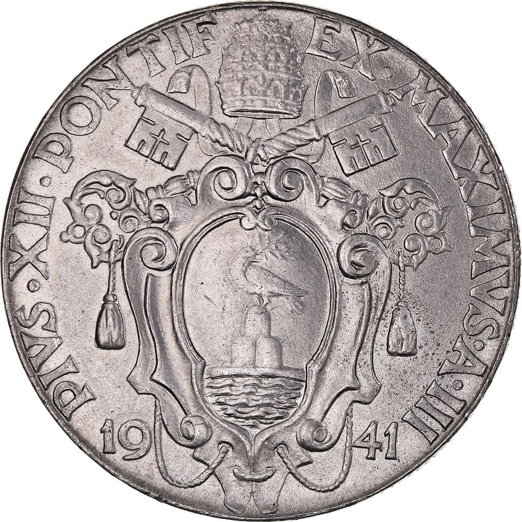 Vatican City | 2 Lire Coin | Pius XII | Km:27A | 1940 - 1941