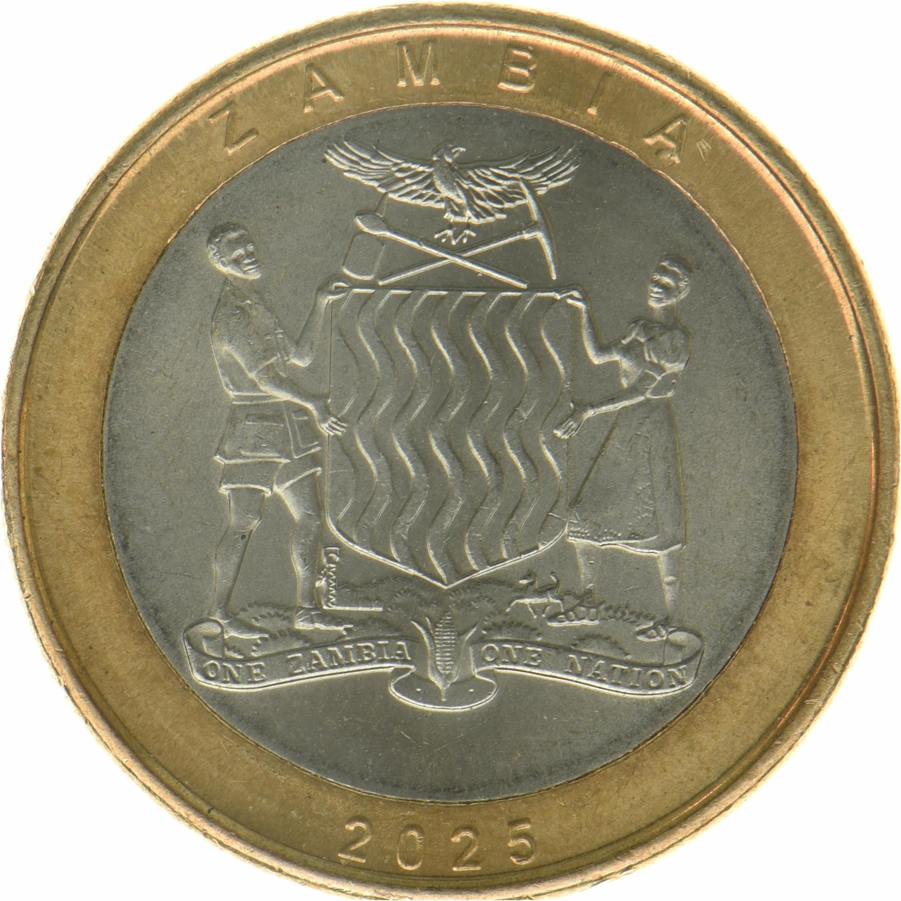 Zambia | 2 Kwacha Coin | Roan Antelope | 2024 - 2025