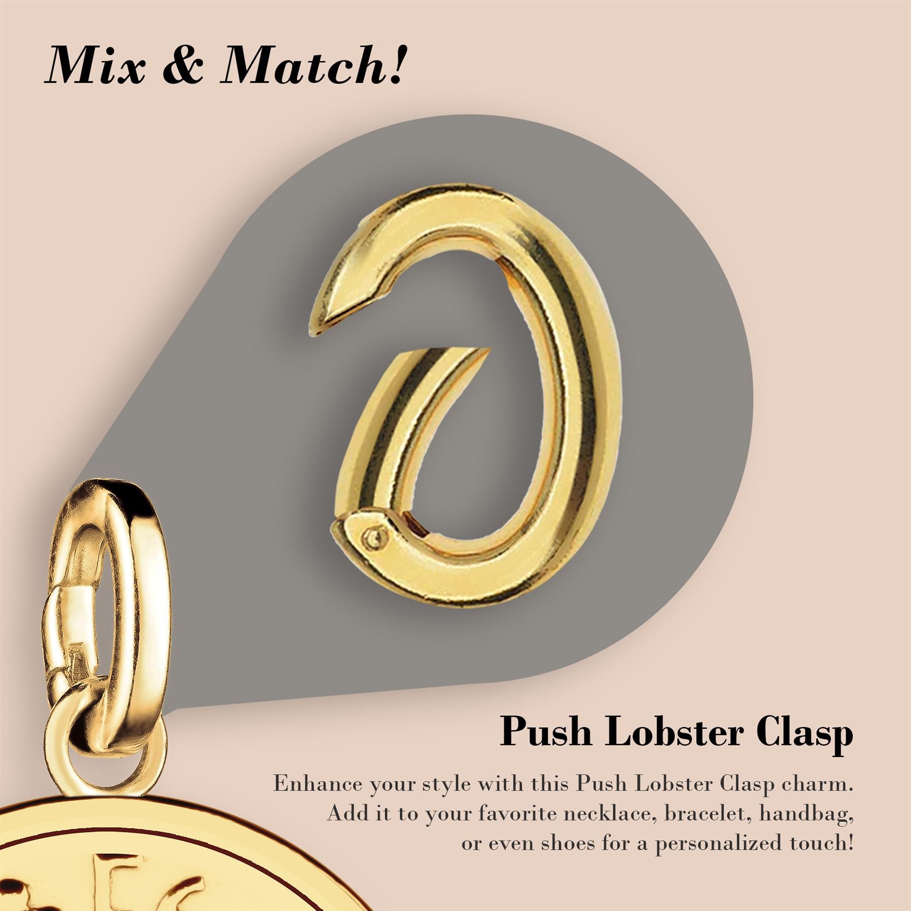 Italian 100 Lire Coin Charm | 925 Sterling Silver 18K Gold Plated | 1990 - 1992