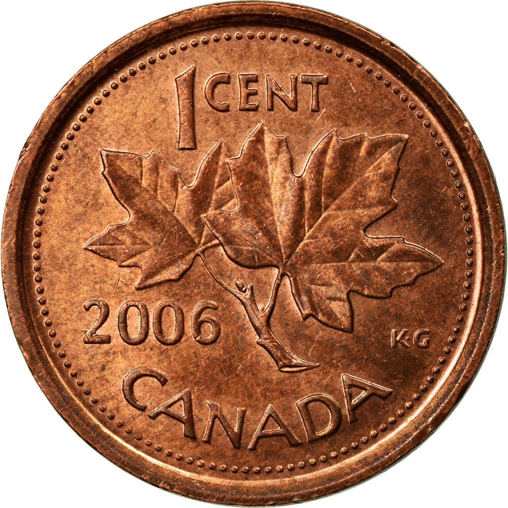 Canada | 1 Cent Coin | Copper plated zinc | 4th portrait; non-magnetic | KM:490 | 2003-2012