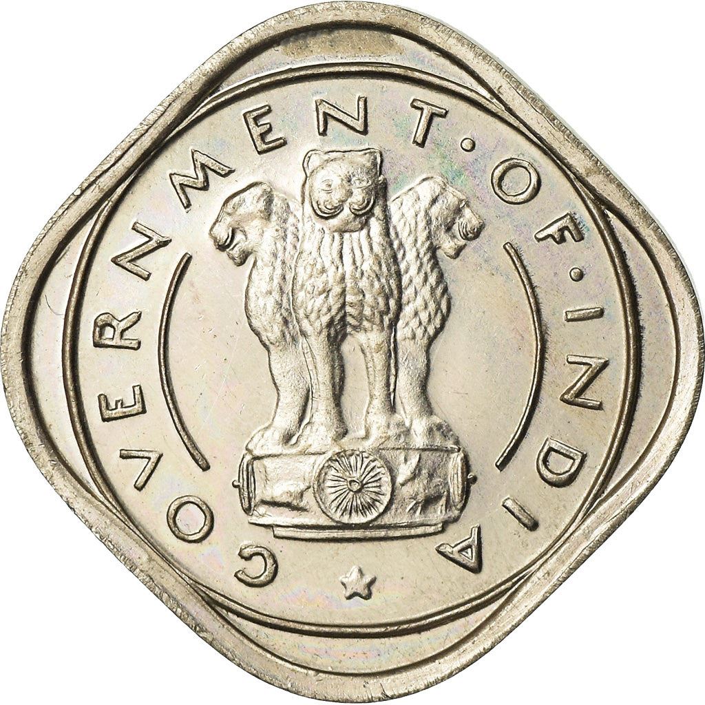 India | 1/2 Anna Coin | Zebu | Km:2 | 1950 - 1955