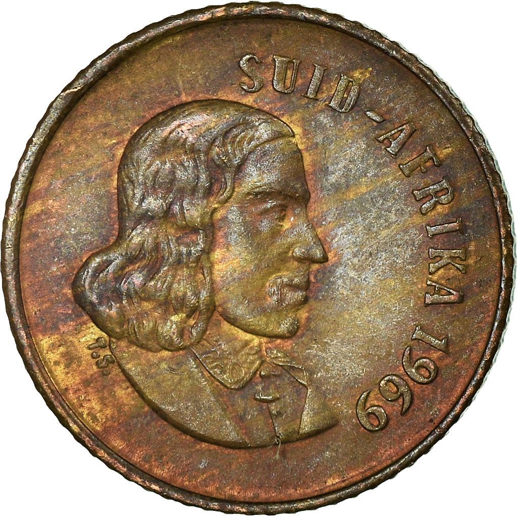 South Africa 1 Cent Coin | Afrikaans Legend - SUID-AFRIKA | KM65.2 | 1965 - 1969