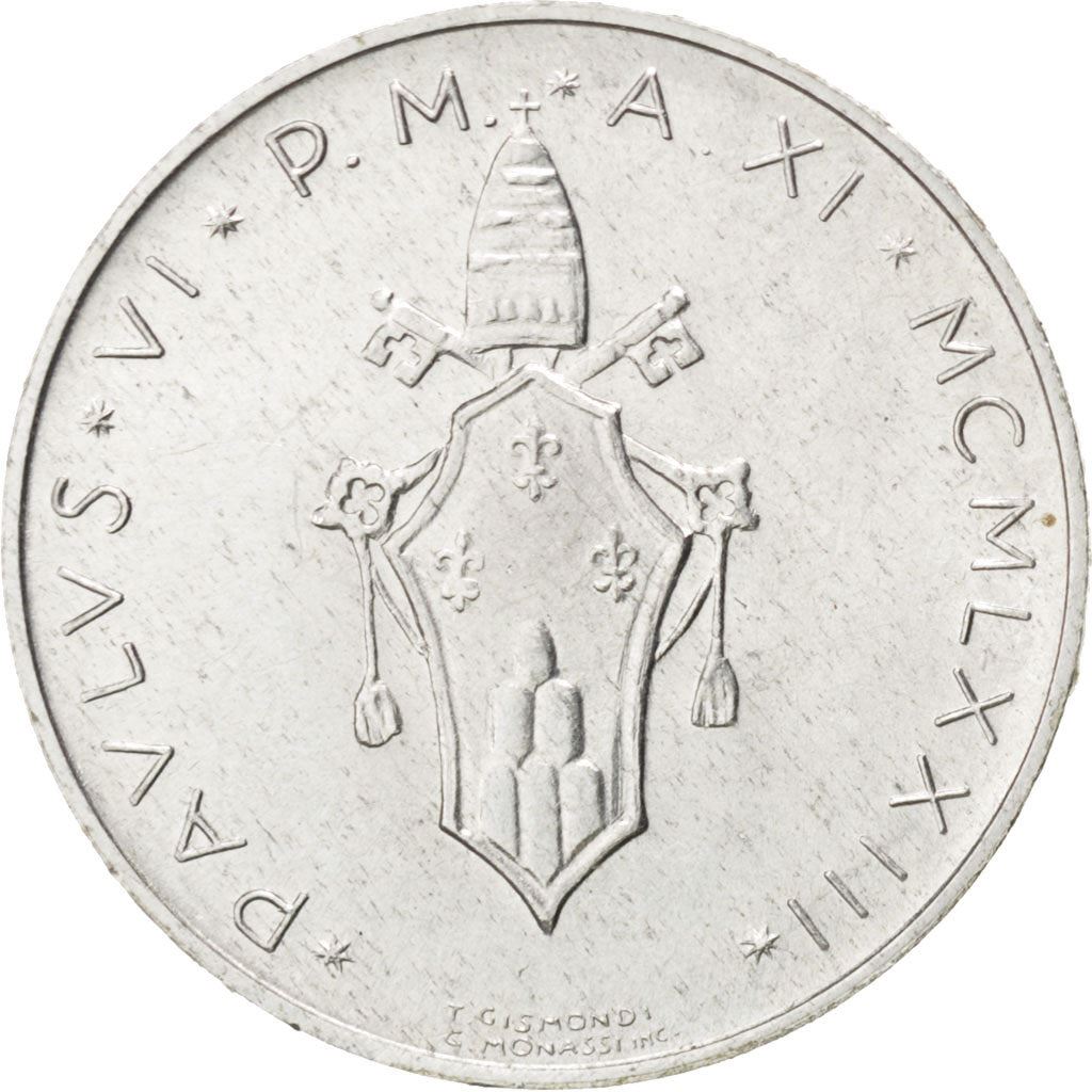 Vatican City | 5 Lire Coin | Pelican | Km:118 | 1970 - 1977
