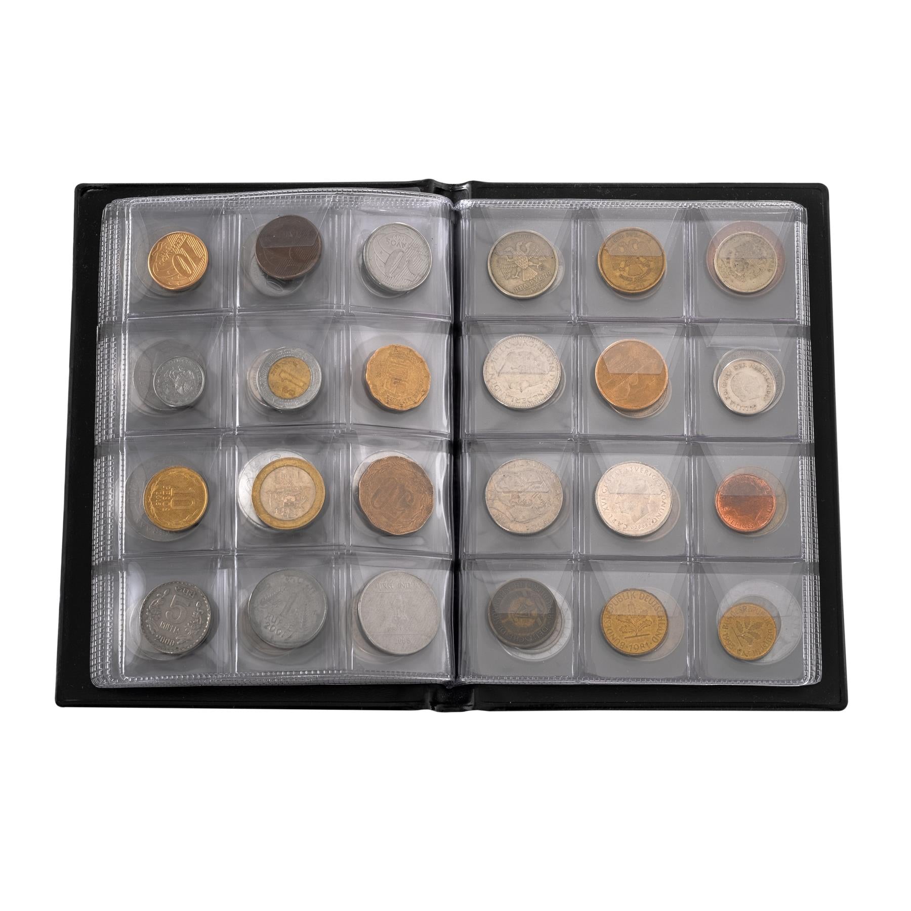 96 Coin Collection including Currency Album | Full Numismatic Book of Different Coins | 50 Unique Foreign Countries | Complete Coins Collections | Perfect Choice for Money Collectors