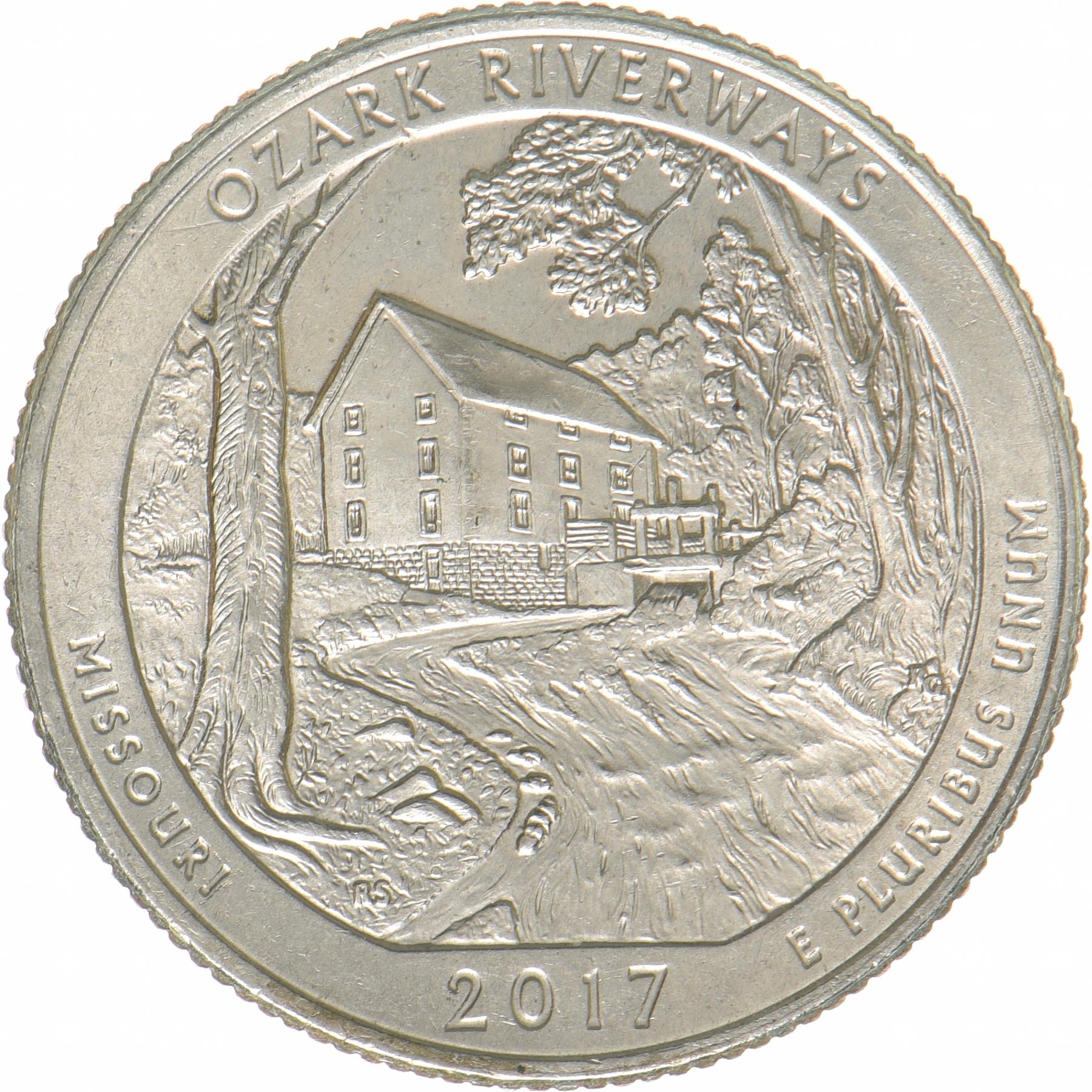 United States | 1/4 Dollar Coin | Alley Mill | KM:655 | 2017
