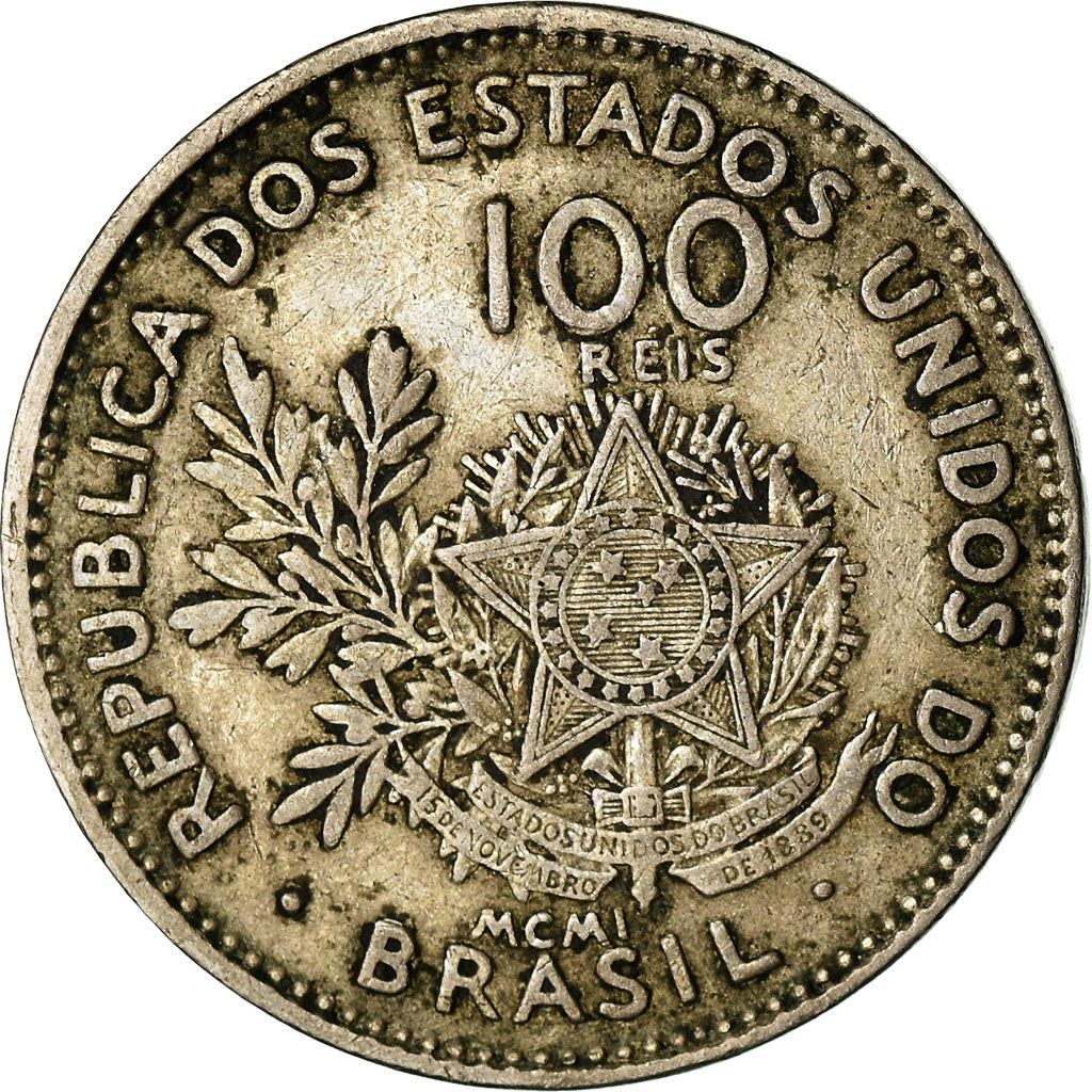 Brazil | 100 Reis Coin | Liberty | Km:503 | 1901