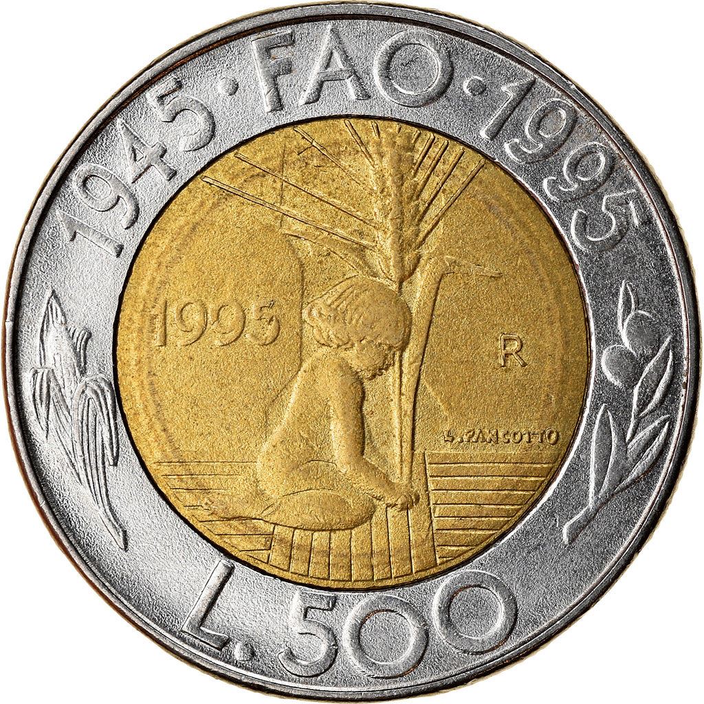 San Marino | 500 Lire Coin | FAO | Km:330 | 1995