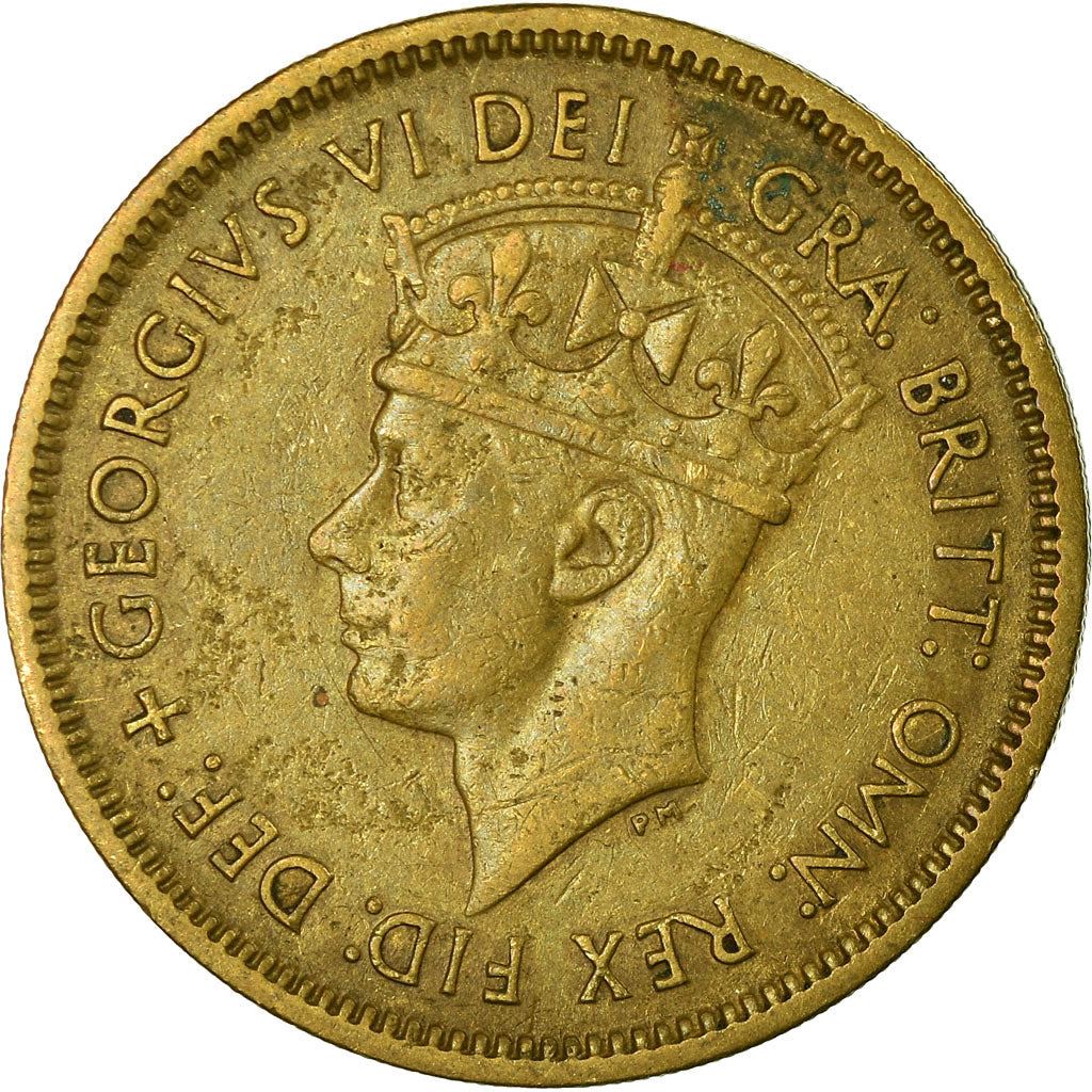 British West Africa | 1 Shilling Coin | Palm Tree | George VI | Km:28 | 1949 - 1952
