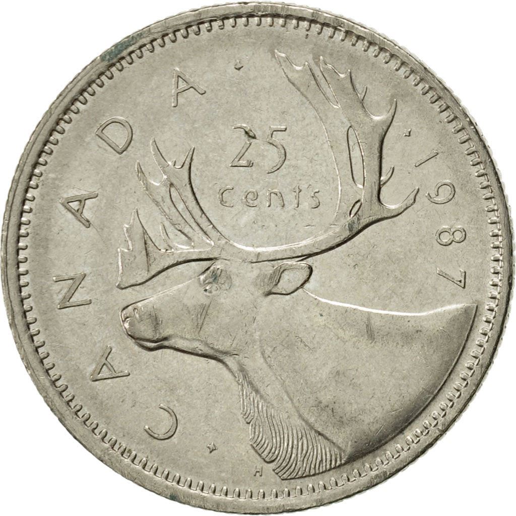 Canada | 25 Cents Coin | Nickel | 2nd portrait | KM:74 | 1979-1989