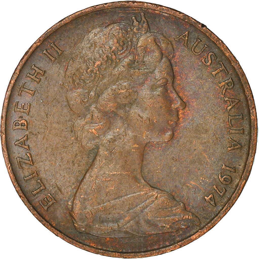 Australia | 2 Cents Coin | Frill-necked Lizard | Km:63 | 1966 - 1984