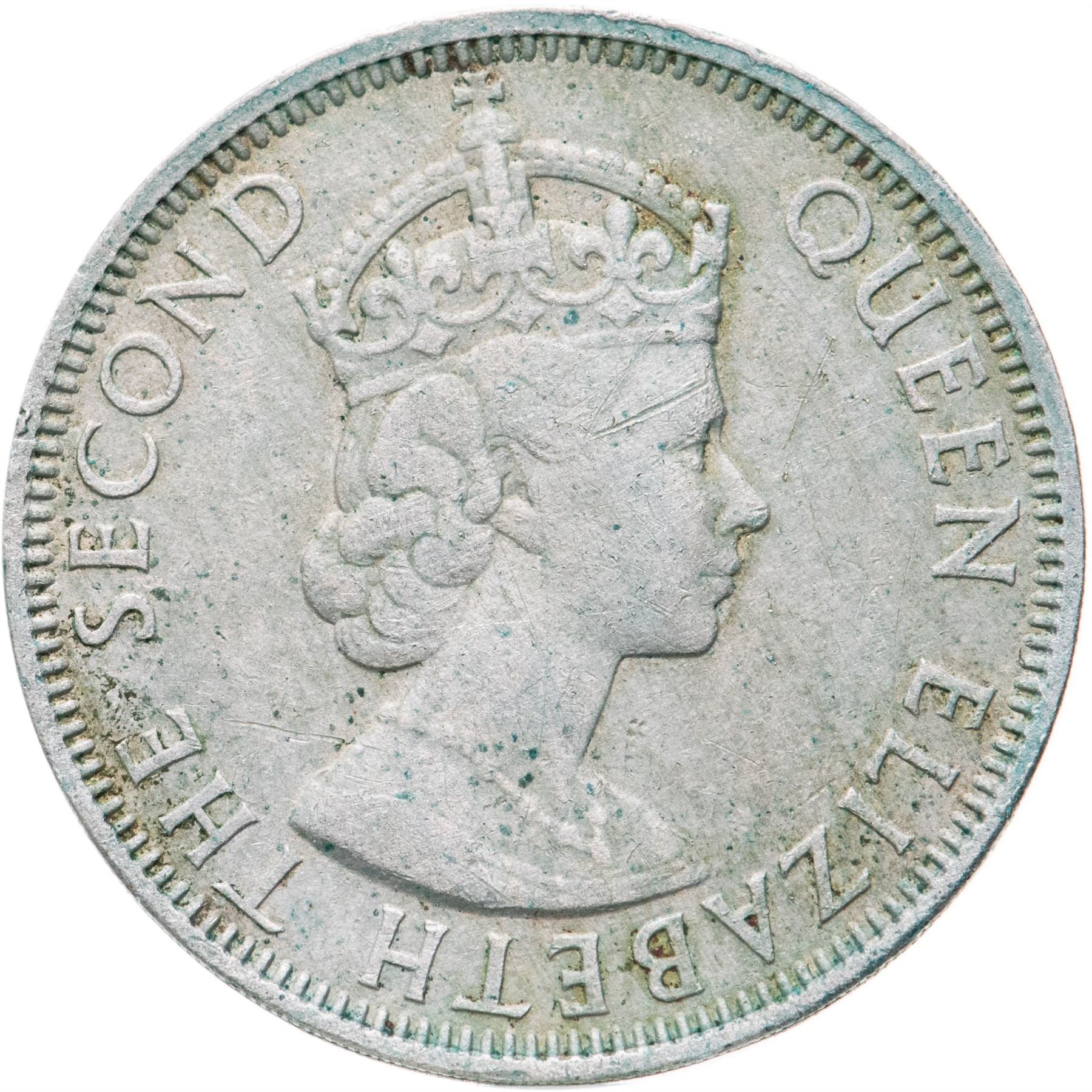 マラヤと英領ボルネオ | 50セント硬貨 | エリザベス2世 | Km:4 | 1954