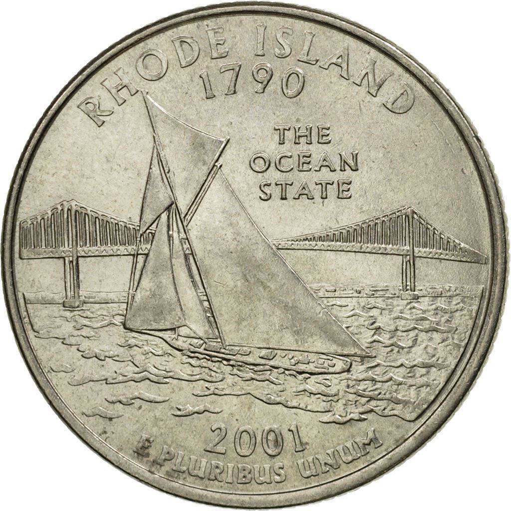 United States | 1/4 Dollar Coin | Rhode Island | Km:320 | 2001