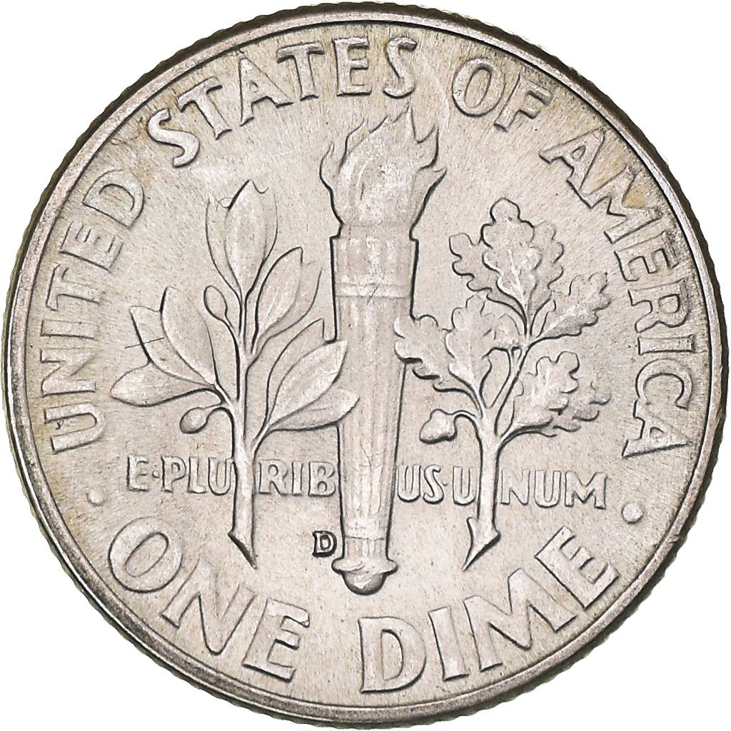 アメリカ合衆国 | 1ダイム硬貨 | フランクリン・D・ルーズベルト | KM:195 | 1946年 - 1964年