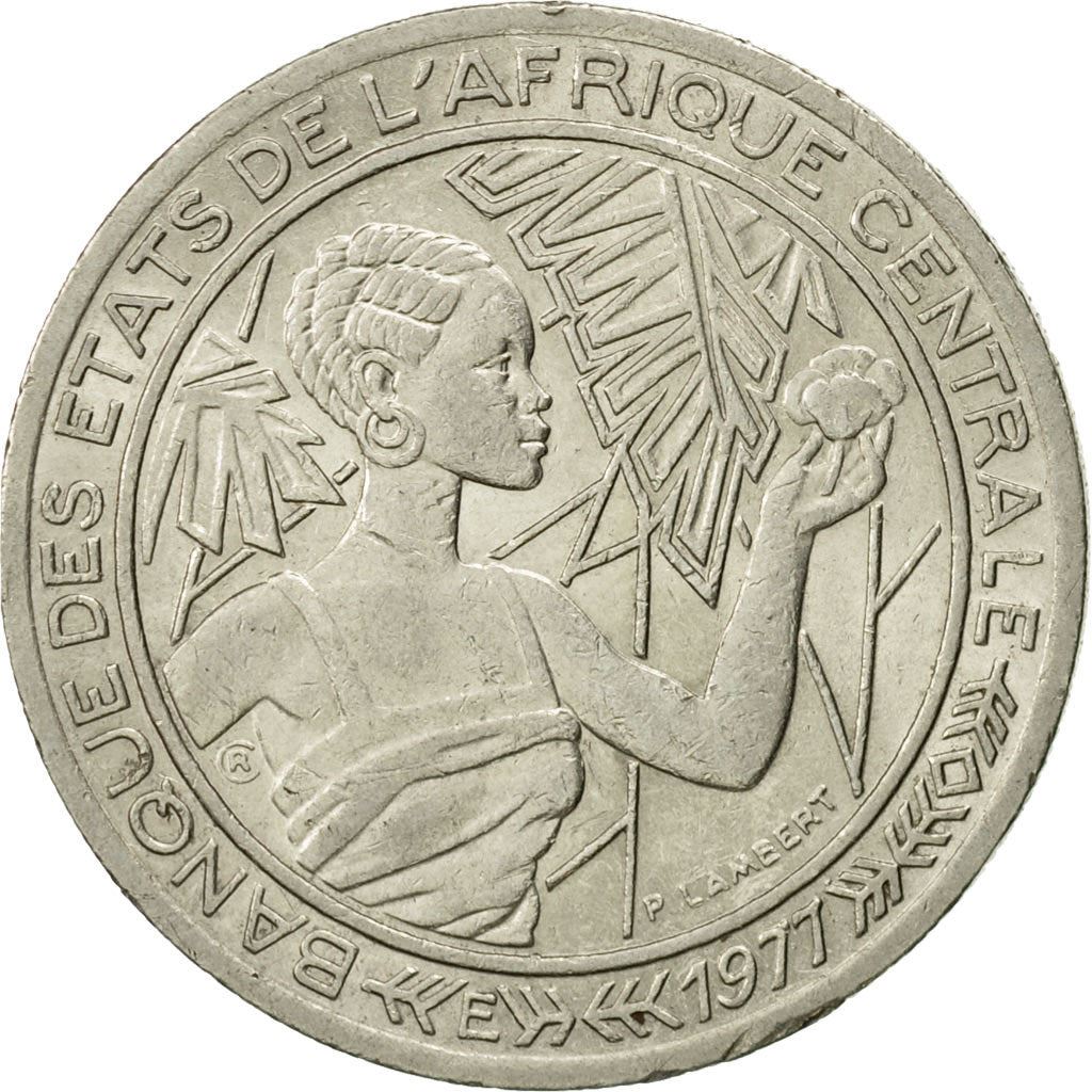 Central African States | 500 Francs Cfa Coin | Woman | Stylized Antelope | Km:12 | 1976 - 1984
