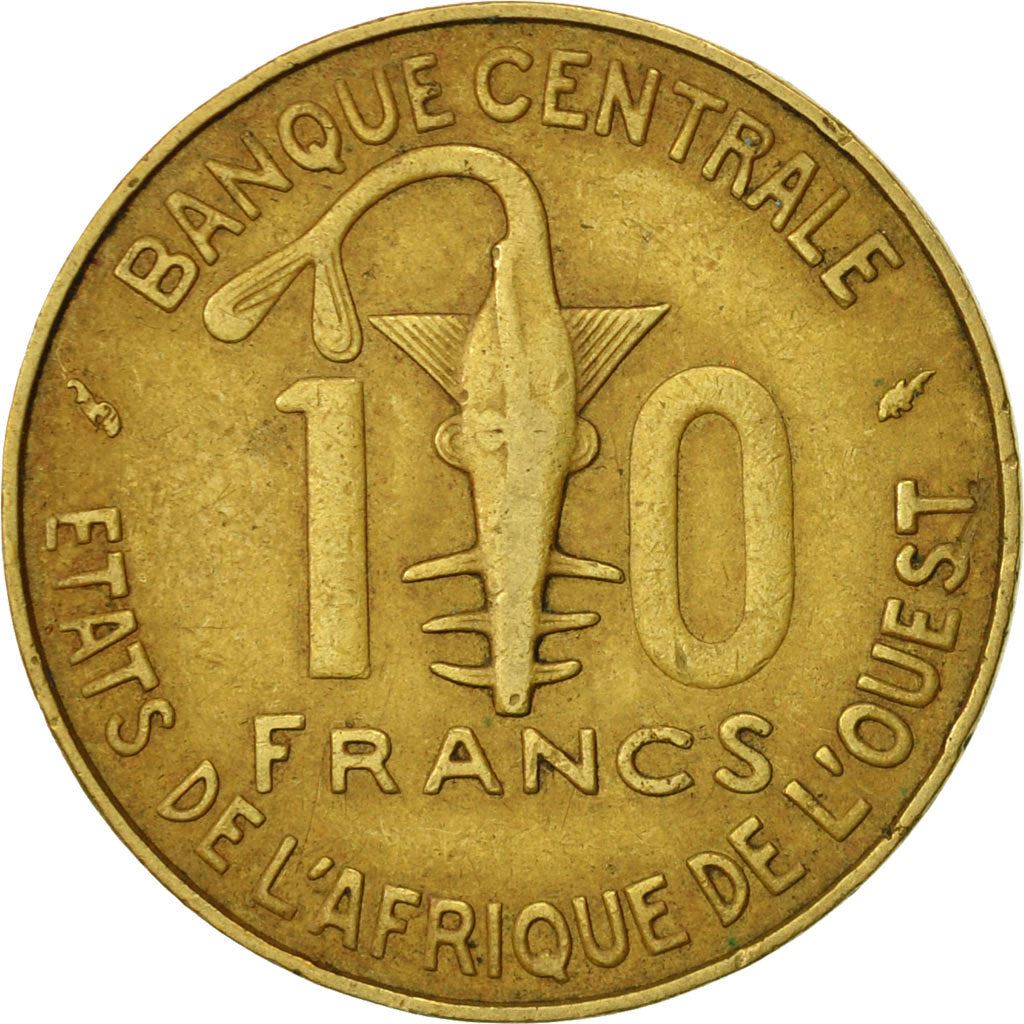 Western African States | 10 Francs Cfa Coin | Emblem of Central Bank | Gazelle | Km:1A | 1966 - 1981