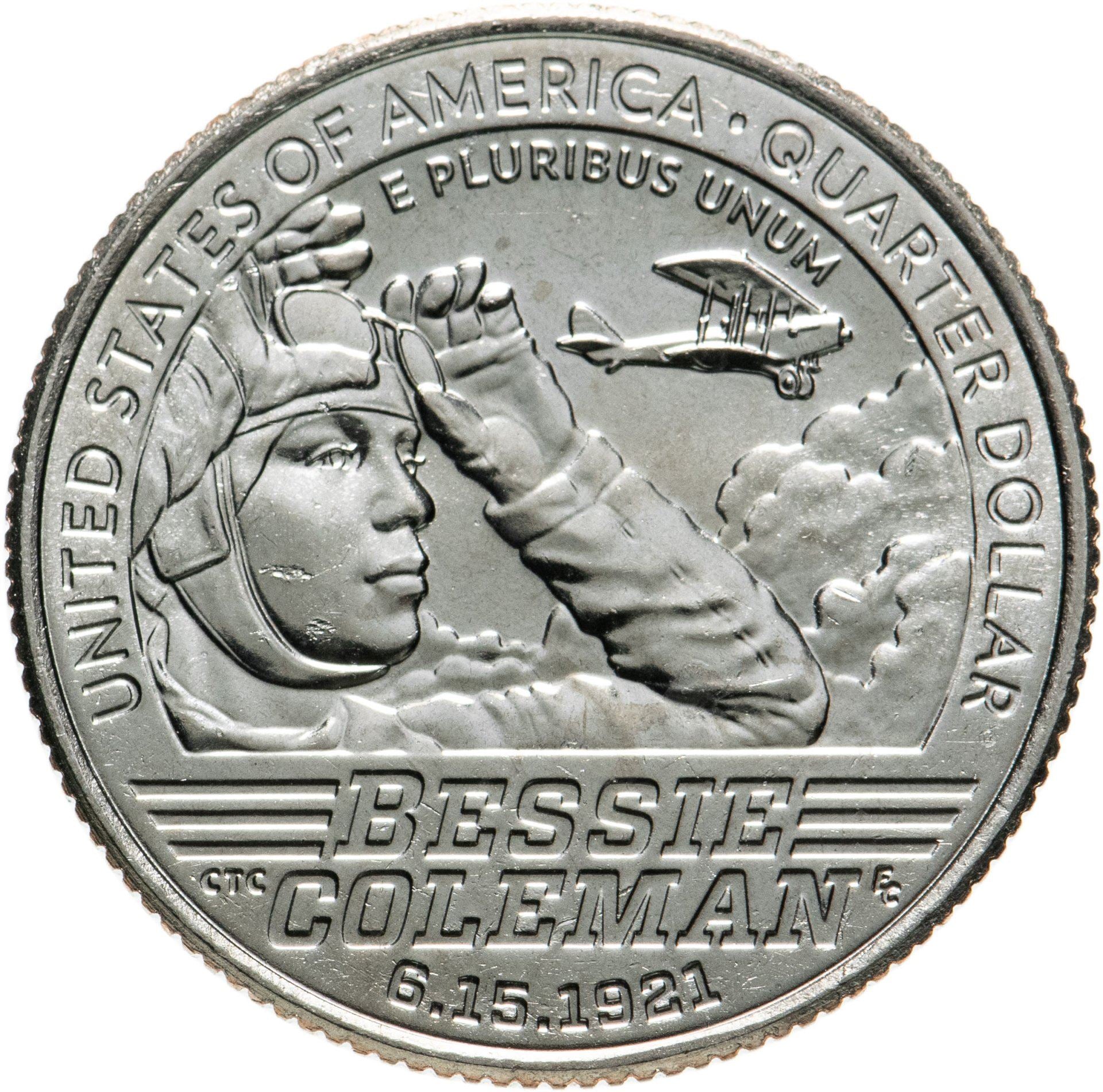 USA | 1/4 Dollar Mønt | Bessie Coleman | KM:778 | 2023