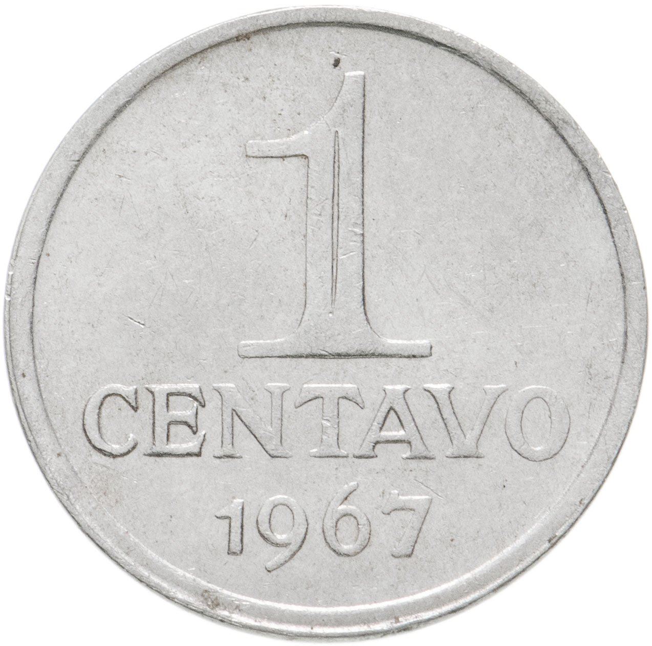 Brasil | 1 Centavo Mynt | Effigy | Km:575.1 | 1967