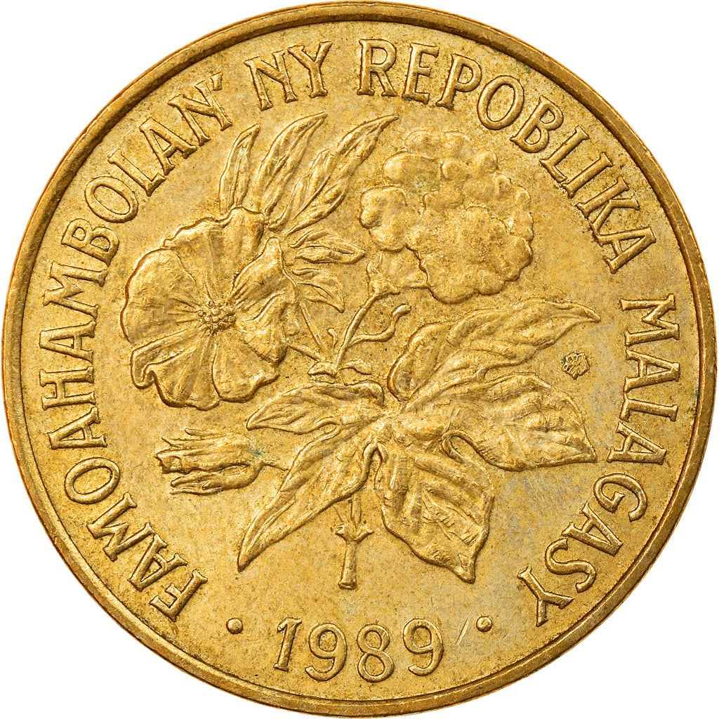 Madagascar | 20 Francs / 4 Ariary Coin | Zebu | Cotton | Km:12 | 1970 - 1989