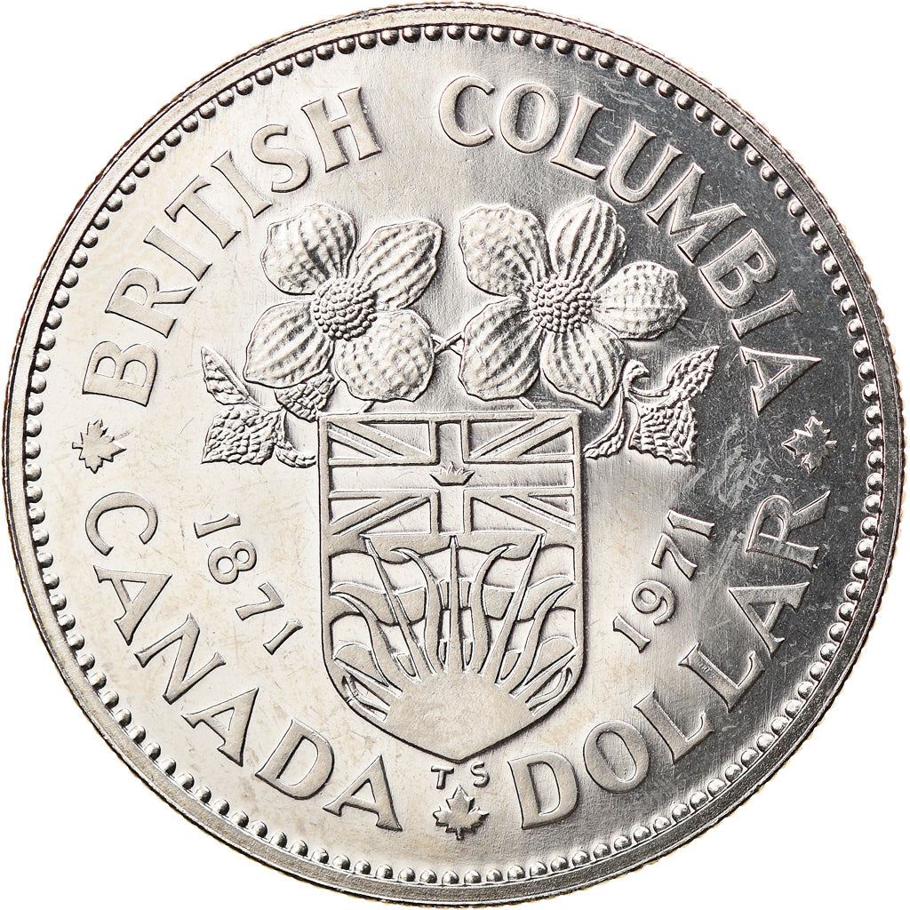 Canada | 1 Dollar Coin | British Columbia | Nickel | KM:79 | 1971