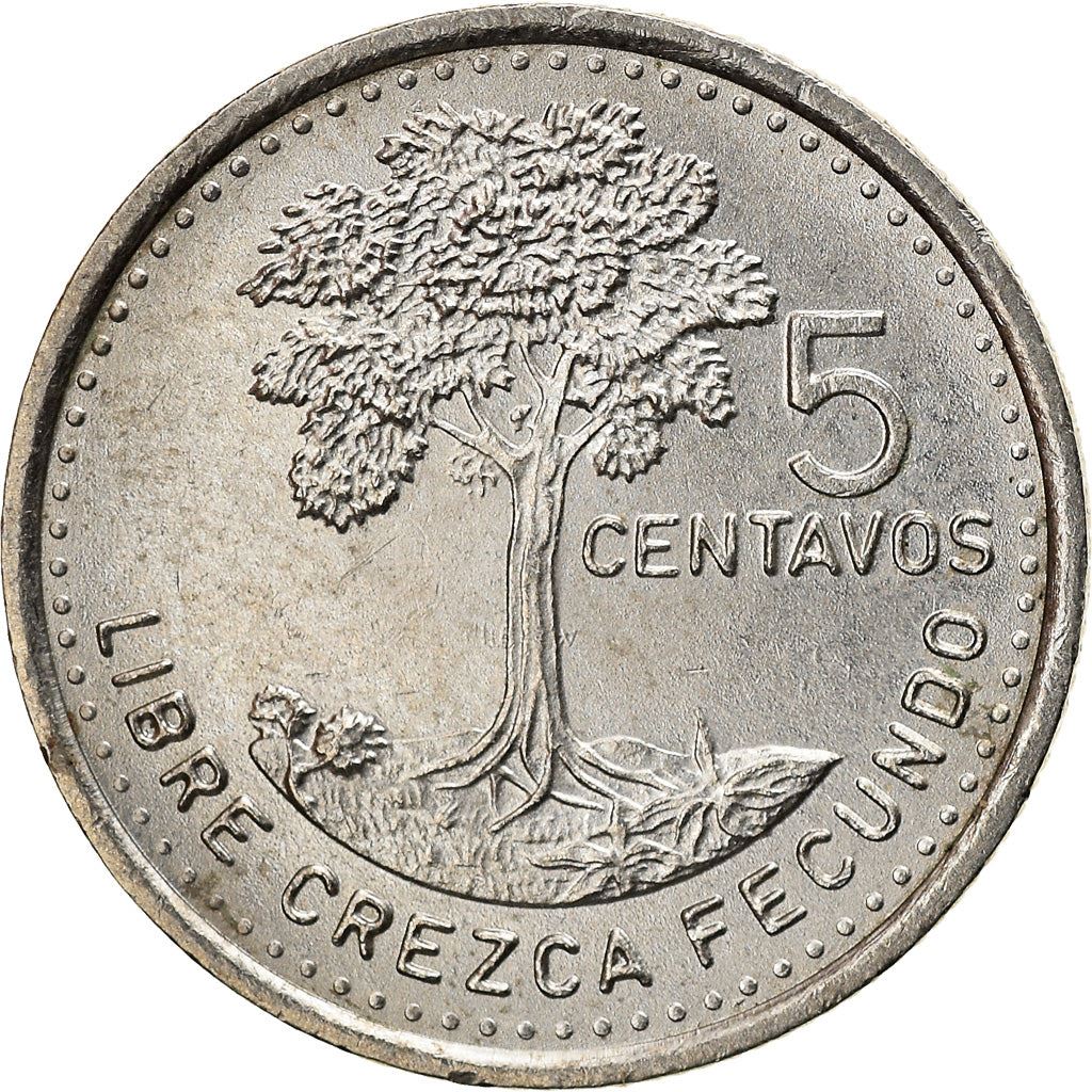 Guatemala | 5 Centavos Coin | Kapok Tree | Km:276 | 1977 - 2010