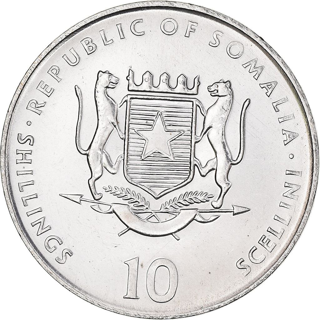 Somalia | 10 Shillings Coin | Rooster | Chinese Zodiac | KM:99 | 2000