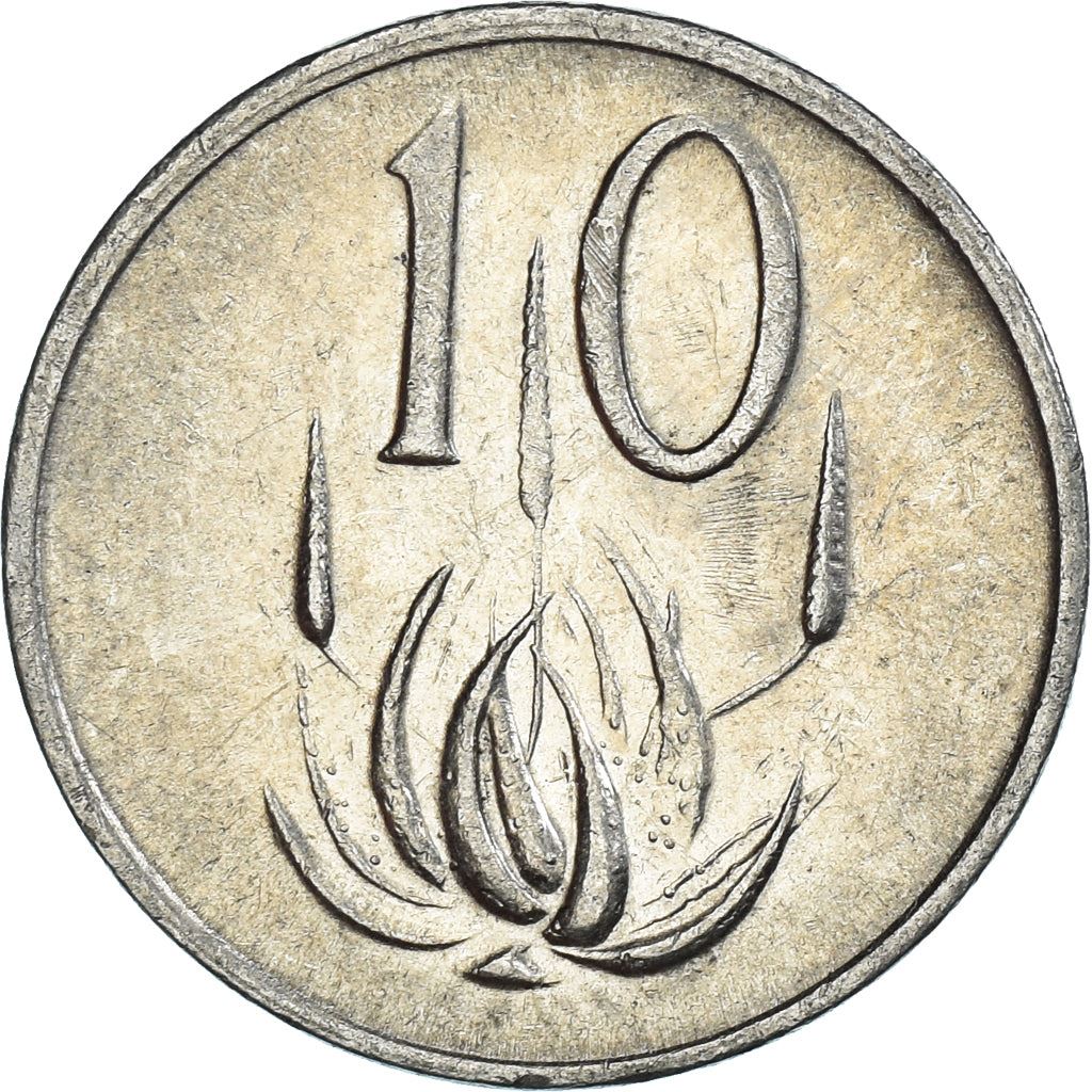South Africa | 10 Cents Coin | Nicolaas Johannes Diederichs | Plants | Aloe | Km:101 | 1979