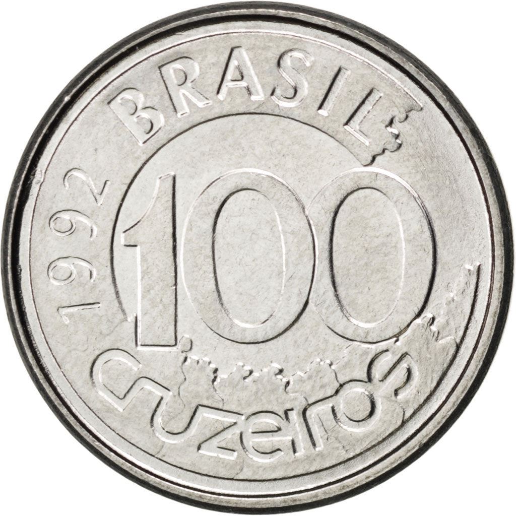 Brazil | 100 Cruzeiros Coin | Manatee | Km:623 | 1992 - 1993
