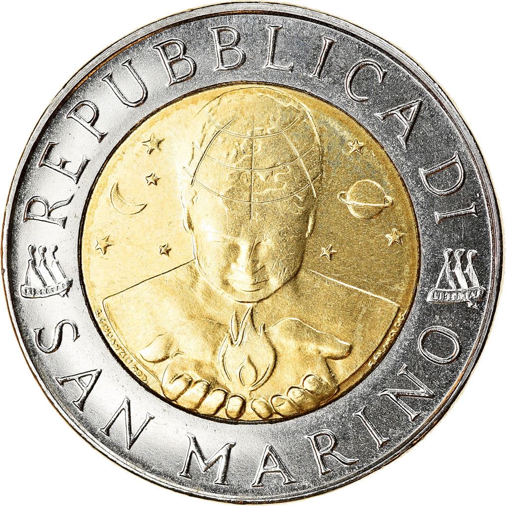 San Marino | 500 Lire Coin | Moon's surface | Km:394 | 1999