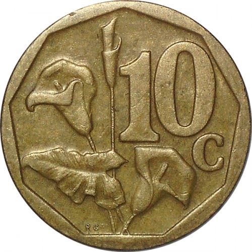 South Africa 10 Cents Coin | English Legend - SOUTH AFRICA | KM224 | 2000 - 2001