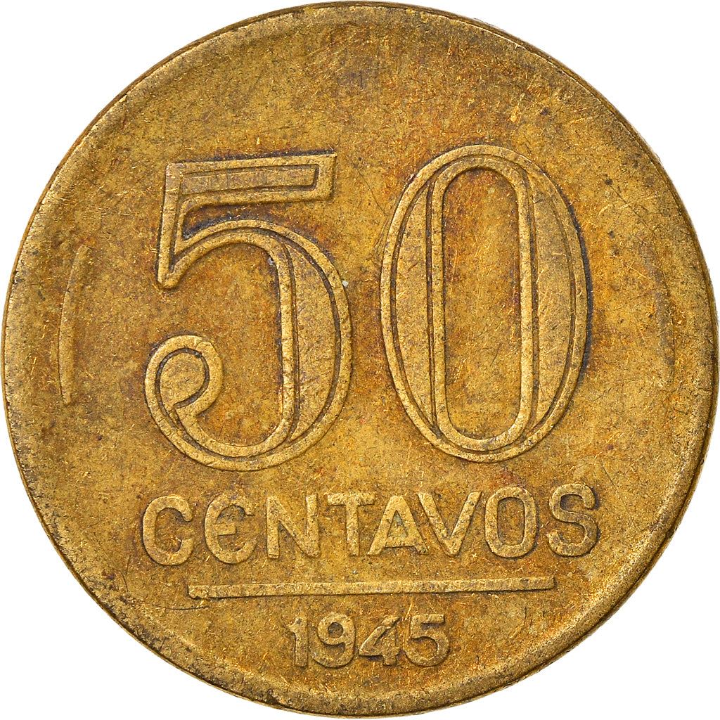 Brazil | 50 centų moneta | Getúlio Dornelles Vargas | Km:557A | 1943 - 1947