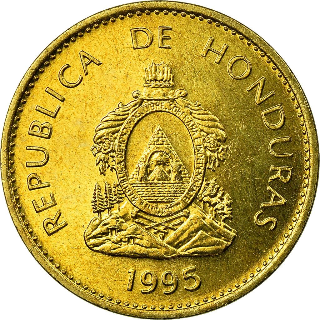 Honduras | 5 Centavos Coin | Brass | Wreath | Coat of Arms | Km:72.4 | 1995 - 2007