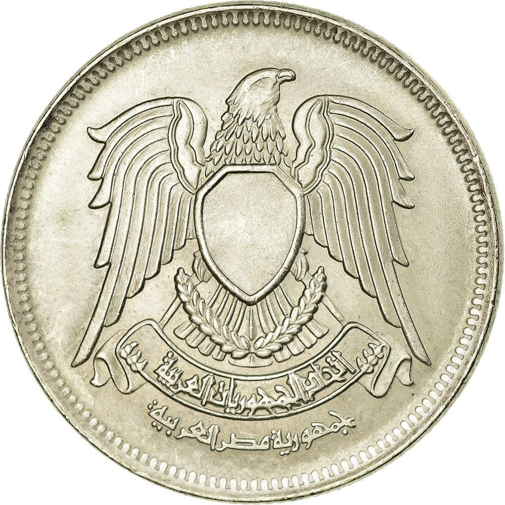 Egypt | 10 Milliemes Coin | Hawk of Quraish | Km:A426 | 1972