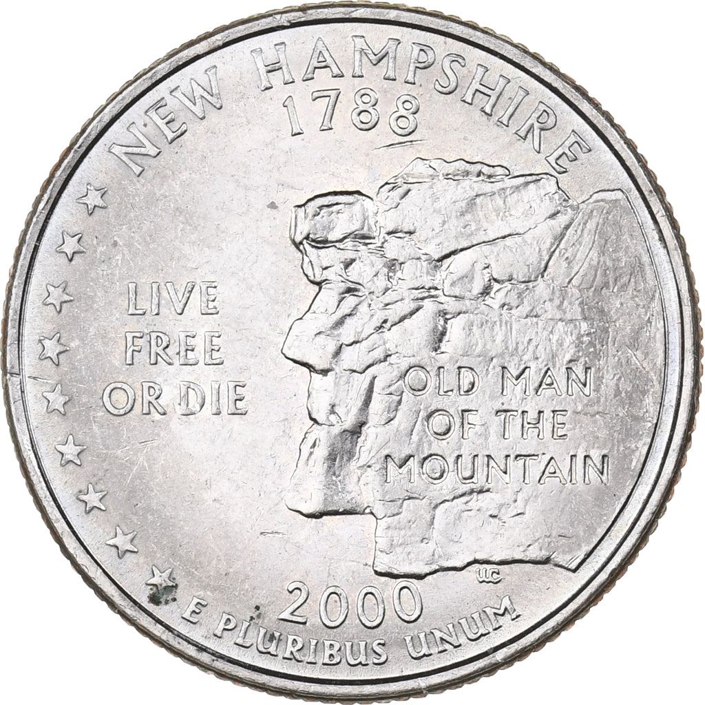 United States | 1/4 Dollar Coin | New Hampshire | Km:308 | 2000