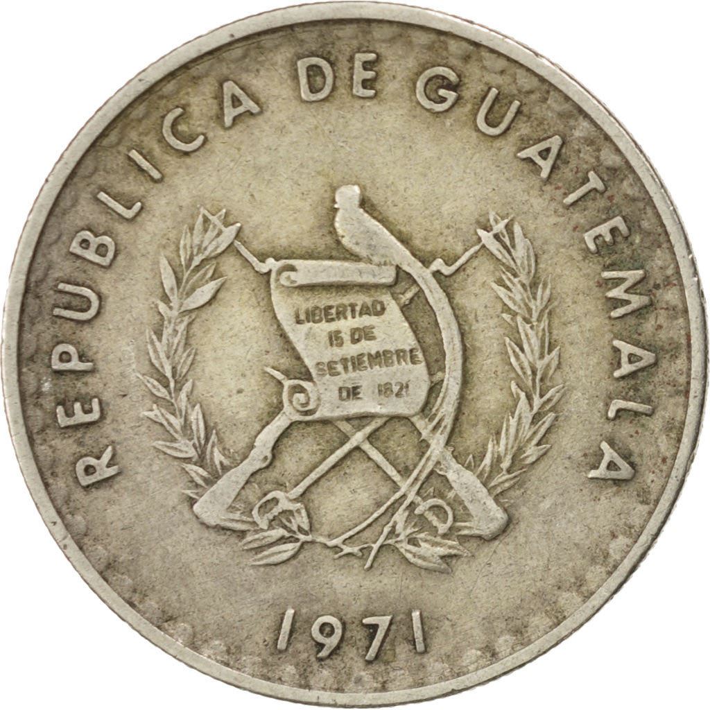 Guatemala | 10 Centavos Coin | Mayan Pillar | Km:271.1 | 1971 - 1973