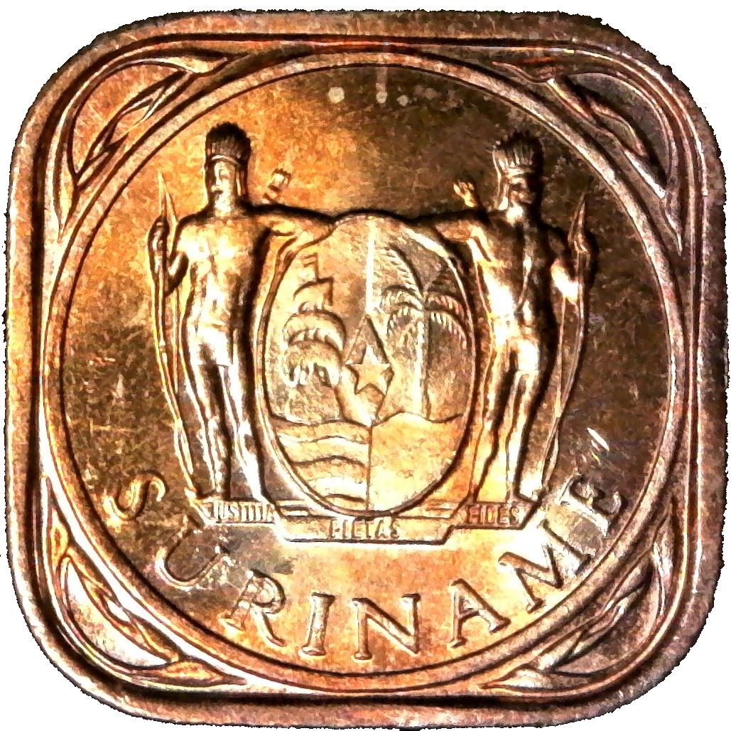 Suriname | 5 Cents Coin | Natives | KM:12.1 | 1962 - 1972