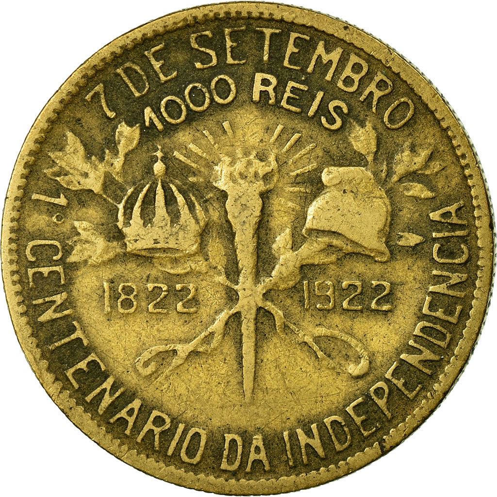 Brazil | 1000 Reis Coin | Independence | Km:522 | 1922
