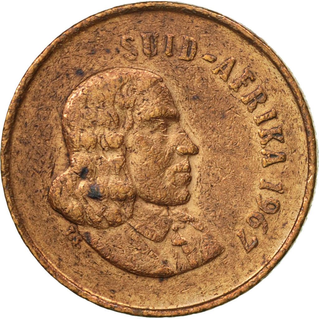 South Africa 1 Cent Coin | Afrikaans Legend - SUID-AFRIKA | KM65.2 | 1965 - 1969