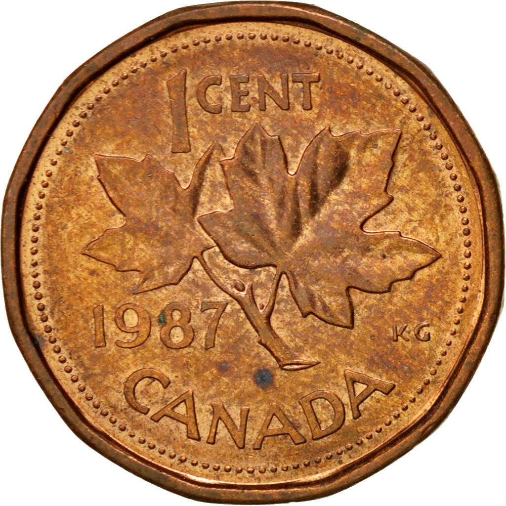Canada | 1 Cent Coin | Bronze | 2nd portrait, 12 sided | KM:132 | 1982-1989