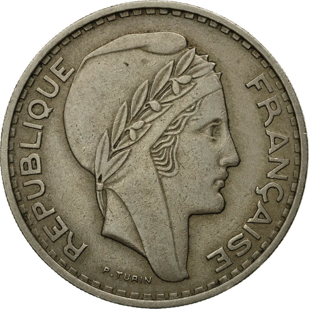 Algeria 100 Francs Coin | Marianne | Phrygian Cap | KM93 | 1950 - 1952