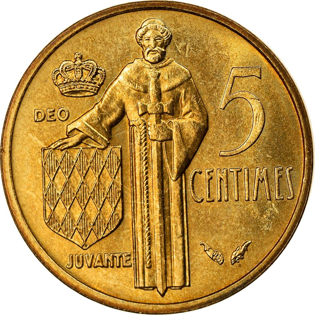 Monaco | 5 Centimes Coin | Rainier III | Km:156 | 1976 - 1995