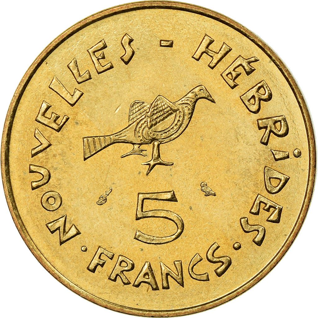 New Hebrides | 5 Francs Coin | Marianne | Frigate Bird | Km:6.1 | 1970