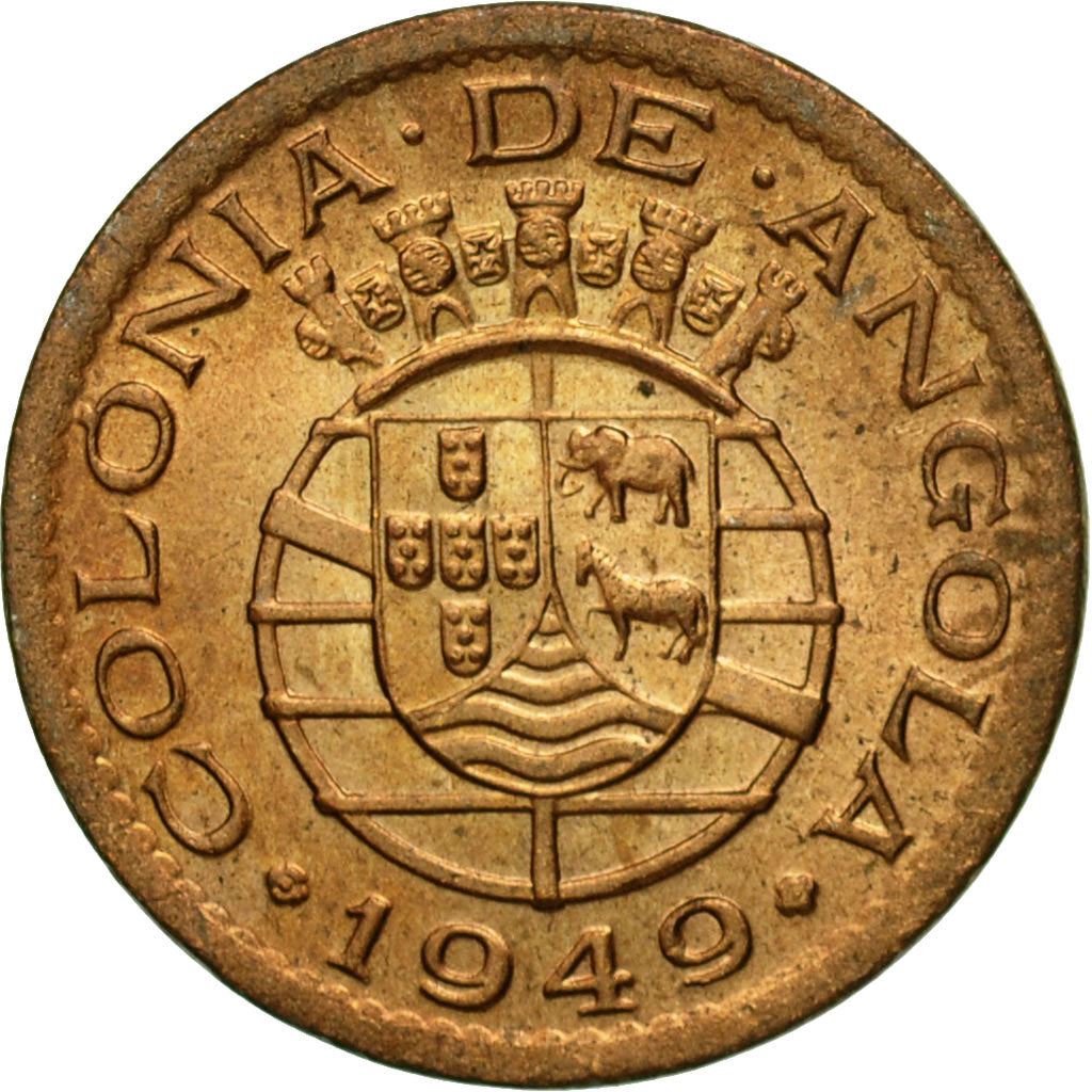 Angola | 10 Centavos Coin | Horse | Elephant | Shield | Km:70 | 1948 - 1949