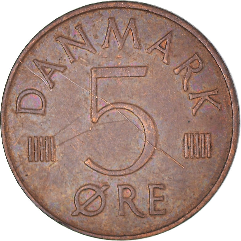 Denmark | 5 Ore Coin | Monogram | Km:859 | 1973 - 1988