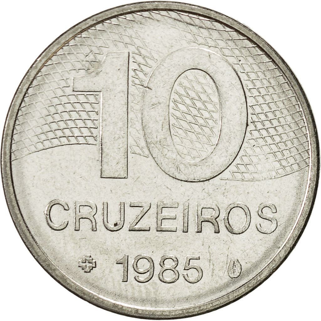 Brazil | 10 Cruzeiros Coin | Brazil's main roads | Km:592 | 1985 - 1986