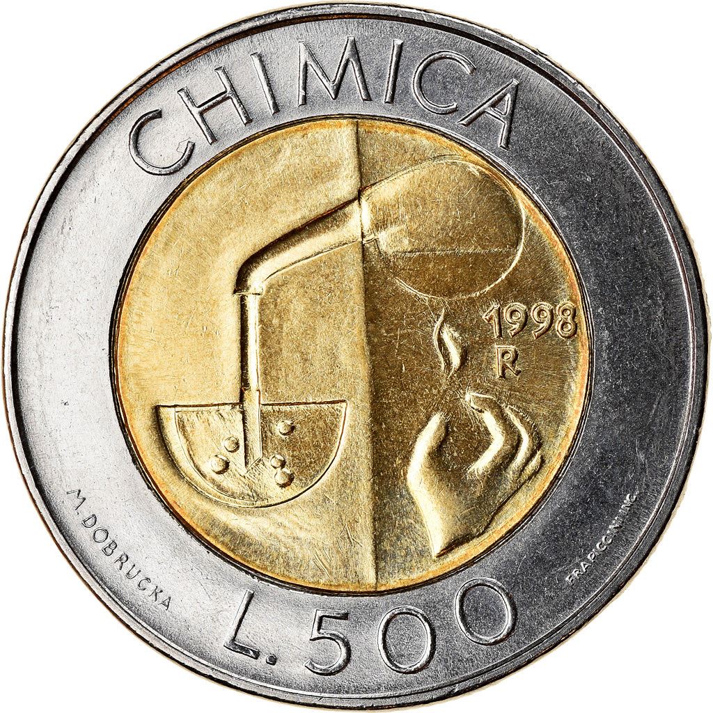 San Marino | 500 Lire Coin | Chemistry | Km:383 | 1998