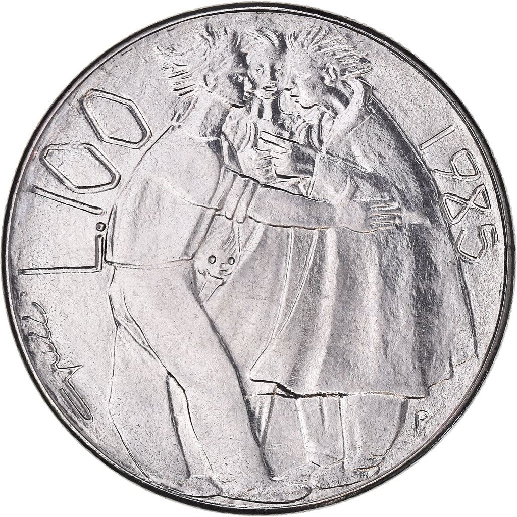 San Marino | 100 Lire Coin | Redemption from drugs | Km:179 | 1985